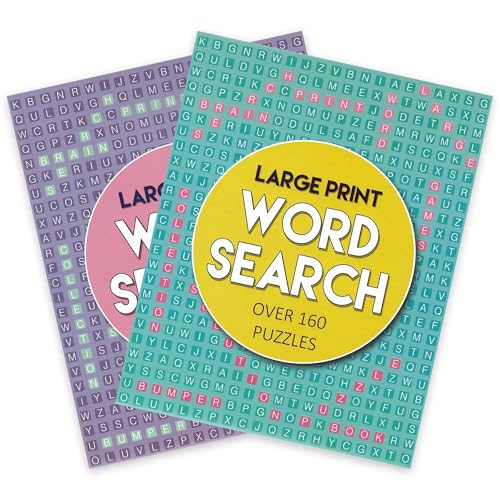 WF Graham A4 Bumper Großdruck Wordsearch Puzzlebücher - 2er Set - Wortsuchbücher für Erwachsene, Reisespiel Gehirnaufgaben - über 160 Puzzles in jedem WF Graham A4 Bumper Großdruck Wordsearch Puzzlebücher - 2er Set - Wortsuchbücher für Erwachsene, Reisespiel Gehirnaufgaben - über 160 Puzzles in jedem von WF Graham