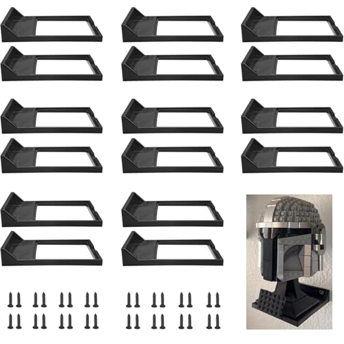 16 Stück schwarze Wandhalterung für Lego-Helme, Wandhalterung, Ausstellungsregal, kompatibel mit allen gängigen Lego-Helmen, Boba Fett 75277/Tie Fighter Pilot 75274/Stormtrooper 75276 16 Stück schwarze Wandhalterung für Lego-Helme, Wandhalterung, Ausstellungsregal, kompatibel mit allen gängigen Lego-Helmen, Boba Fett 75277/Tie Fighter Pilot 75274/Stormtrooper 75276 von WFCYX