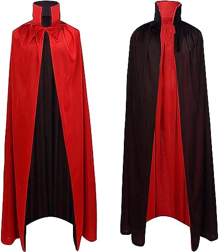 WFKKMEQ Vampir Halloween Capes, Vampir Stehkragen Umhang, Halloween Sensenmann Stehkragen Kostüm Umhang, Unisex mit Langer Kapuze - 90 cm WFKKMEQ Vampir Halloween Capes, Vampir Stehkragen Umhang, Halloween Sensenmann Stehkragen Kostüm Umhang, Unisex mit Langer Kapuze - 90 cm von WFKKMEQ