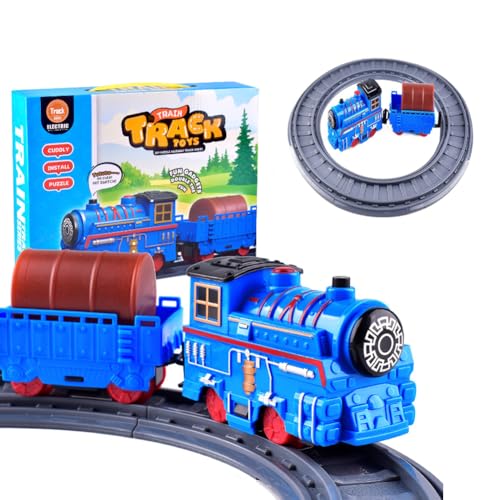Zug Spielzeug mit Schienen, Eisenbahn Schienen Zug Set für Kinder Spielzeug Züge, bestehend Kurven Track, Geschenk Lernspielzeug für Kinder ab 3-8 Jungen und Mädchen von WFKKMEQ