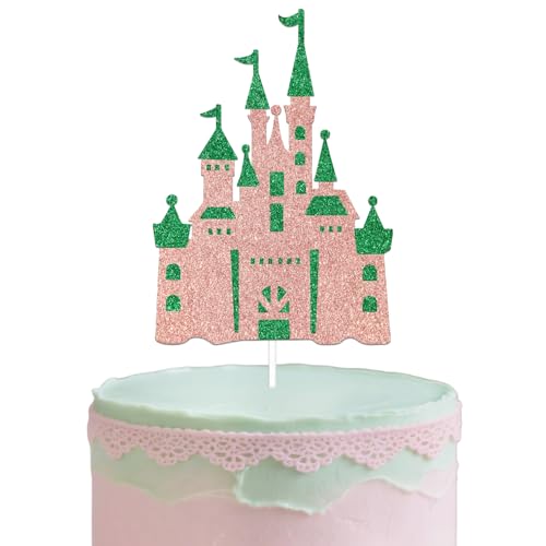 Rosa und Grün Burg Tortenaufsatz – Rosa und Grün Partydekorationen – Hexenparty-Dekorationen von WFKLDF
