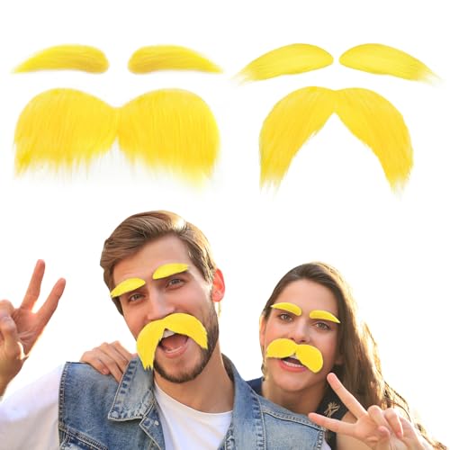 2 gefälschte Schnurrbärte, selbstklebend, Bart-Kostüm, Neuheit, Schnurrbart, Schwarz und Braun, falsche Schnurrbärte, Aufkleber, Verkleidung, Stick auf Schnurrbart, für mexikanische Party, Halloween 2 gefälschte Schnurrbärte, selbstklebend, Bart-Kostüm, Neuheit, Schnurrbart, Schwarz und Braun, falsche Schnurrbärte, Aufkleber, Verkleidung, Stick auf Schnurrbart, für mexikanische Party, Halloween von WFPPSK