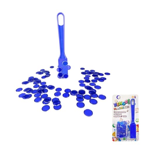 WGCHAIE Magnetische Stäbe und Bingo Chips Set, Plastikchips, Bingo Chips ZäHlchips Marker Tokens für Familienspiele Und Eltern Kind Interaktion Verwendet (Blau) von WGCHAIE
