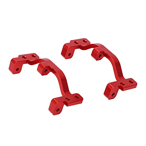 Servo Fixed Mount Upgrade Ersatzteil, 2pcs Aluminiumlegierung Basis Basis Metall -Pull -Stange -Basis für WPL C24 C14 C14K C24K 1/16 RC Car (Rot) von WGFOIP