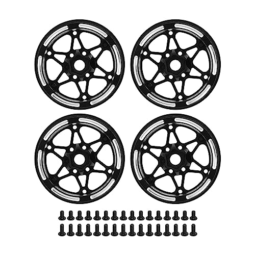 WGFOIP 1,9in RC Rad Felgen Ersatz für RC -Auto 1/10 Skala -Schalenräder mit Aluminiumlegierung Zurück für Axiale SCX10 Gen8 Geland II Finder 2 3XL E -Infraktion (Hexagonaler Sternstil) von WGFOIP