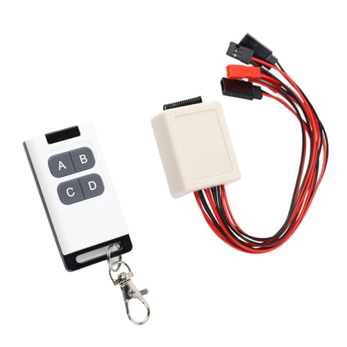 WGFOIP 1PCS RC Modell Auto-Winden-Controller, Universal 4-Kanal-Fernbedienungslicht und Winden-Prozess für 1/10 RC Crawler-Fahrzeuge SCX10 90046 Redcat MST von WGFOIP