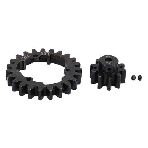 WGFOIP 23t Stahlsporngetriebe RC -Auto -Upgrade -Teile Ausgehärtetem Stahl #45 für E 2.0 mit Motorritzel Gefahr Glattes Betrieb Langlebig (10t) von WGFOIP