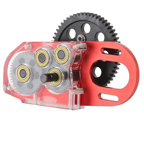 WGFOIP 2LOW -Getriebe mit Motorgetriebe Dual -Geschwindigkeits -Getriebe, RC -Autozubehör für SCX10 III III und Capra 1/10 Skalenmodell (Rot) von WGFOIP
