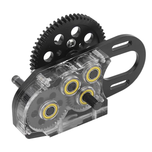 WGFOIP 2LOW -Getriebe mit Motorgetriebe Dual -Geschwindigkeits -Getriebe, RC -Autozubehör für SCX10 III III und Capra 1/10 Skalenmodell (Schwarz) von WGFOIP