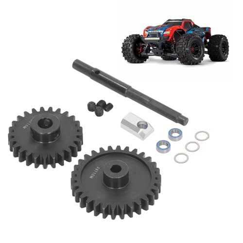 WGFOIP 2pcs RC Spur Zahnräder, 1,5 M Gehärtete Stahlgetriebe und Antriebswellenansatz für 1/5 RC -Auto (25t+30t) von WGFOIP