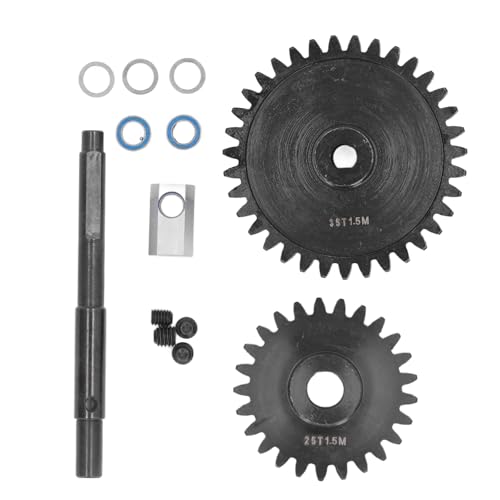 WGFOIP 2pcs RC Spur Zahnräder, 1,5 M Gehärtete Stahlgetriebe und Antriebswellenansatz für 1/5 RC -Auto (25t+35t) von WGFOIP