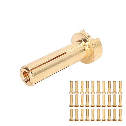 WGFOIP 30Pcs Bananen Stecker, 4mm Messing Standard RC Akku Drahtst Ecker Vergoldet Bananen Stecker für RC Batterie WGFOIP 30Pcs Bananen Stecker, 4mm Messing Standard RC Akku Drahtst Ecker Vergoldet Bananen Stecker für RC Batterie von WGFOIP