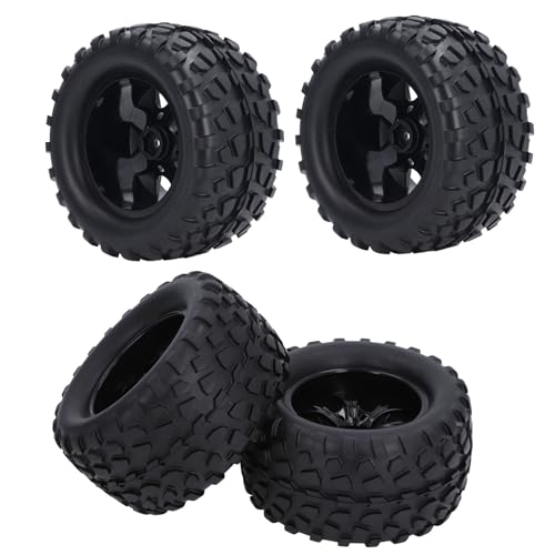 WGFOIP 4pcs RC -LKW -Reifen, 7 Speichenrand mit M4 -Schlossmuttern für 1/10 Axiales HSP Redcat HPI RC -Fahrzeuge, 125 -mm -Durchmesser Gummi -Off -Straßenräder, Schwarz, Schwarz WGFOIP 4pcs RC -LKW -Reifen, 7 Speichenrand mit M4 -Schlossmuttern für 1/10 Axiales HSP Redcat HPI RC -Fahrzeuge, 125 -mm -Durchmesser Gummi -Off -Straßenräder, Schwarz, Schwarz von WGFOIP