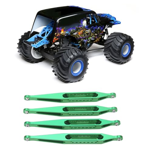 WGFOIP 4pcs RC -Links mit Niedrigerer Suspension, Einstellung mit Hoher Festigkeit, Aluminiumlegierung Hochfestige Link, Upgrade -Teile für LOSI 1/8 LMT RC Car (Grün) von WGFOIP