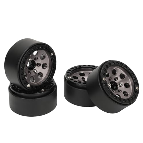 WGFOIP 4pcs RC Rad Rand 1,9 Zoll, Aluminiumlegierung RC Autorad -Hub für Axiale Scx10 II III Redcat Gen8 (Ti Farbe) von WGFOIP