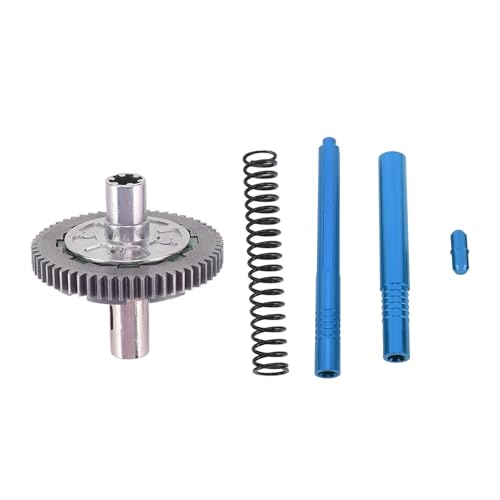 WGFOIP 57T Spur Gear Center Slider -Antriebswelle Kit Differenzdifferential Hauptriebshandlungsantriebswellen -Kit -Härterstahl mit Aluminiumlegierschieber für Arrma 1/10 4x4 Wirsk (Dunkelblau) von WGFOIP