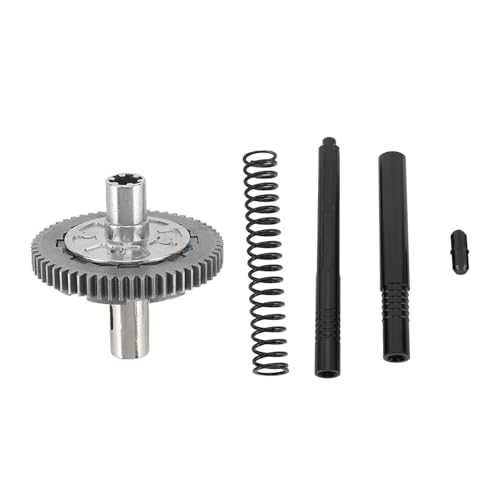 WGFOIP 57T Spur Gear Center Slider -Antriebswelle Kit Differenzdifferential Hauptriebshandlungsantriebswellen -Kit -Härterstahl mit Aluminiumlegierschieber für Arrma 1/10 4x4 Wirsk (Schwarz) von WGFOIP