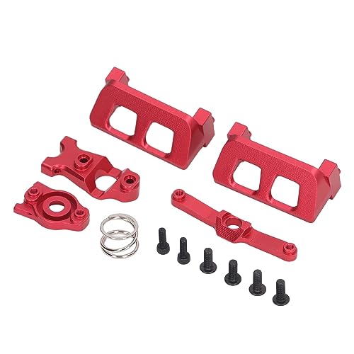 WGFOIP Aluminiumlegierung Lenkergruppe Servo Protector Mount KIT RC -Auto -Upgrade -Teile für E VXL 1/16, Lenkungsgruppe Servo Protector Mount Mount KIT Aluminiumlegierung (Rot) von WGFOIP