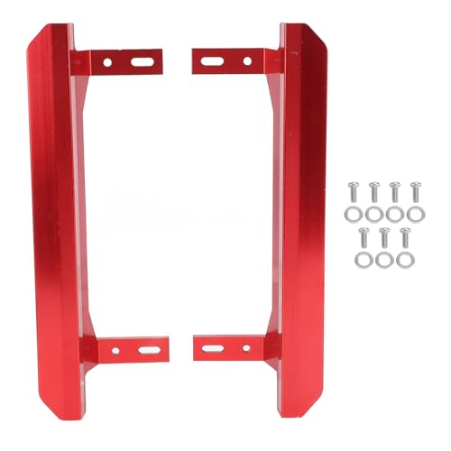 WGFOIP Aluminiumlegierung Seitenfußschritt, Sehr Robustes RC -Autofuß -Pedal für 1/10 RC -Auto -Off -Straßenfahrzeug, Manöver Hartes Gebiet mit Leichtigkeit, Widerstehen Sie Erosion (Rot) von WGFOIP