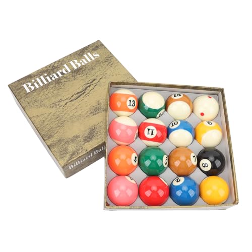WGFOIP Billard Pool Ball Set 2,25 Zoll, Harzmaterial, Rundheit für das Gleiten über das Tuch, Alle Notwendigen Bälle für Standardspiele, Verbesserung des Spielerlebnisses WGFOIP Billard Pool Ball Set 2,25 Zoll, Harzmaterial, Rundheit für das Gleiten über das Tuch, Alle Notwendigen Bälle für Standardspiele, Verbesserung des Spielerlebnisses von WGFOIP