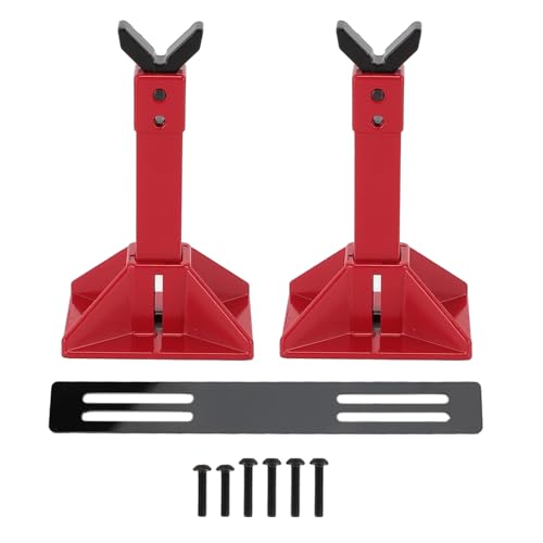 WGFOIP Einstellbarer Metall -RC -Auto -Buchse, Vorder- und Hinterachse, Großes Basisdesign, Fahrzeugdisplay, Reparaturstand, für Redcat, Axial Scx10, D90, HPI, mit K (Rot) von WGFOIP