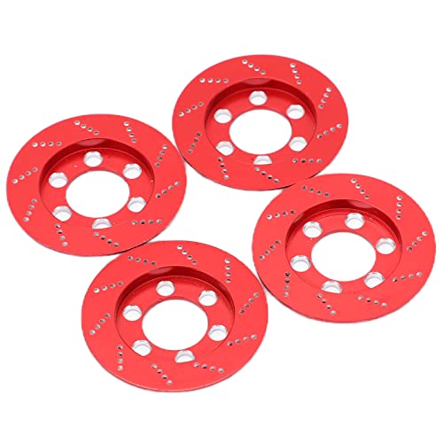 WGFOIP RC -Aluminiumbremsscheibe, RC -Bremssattel Aluminiumlegierung 1/10 RC Crawler Car mit Robustem Design für Axial SCX10 90046 AXI03007 (Rot) von WGFOIP