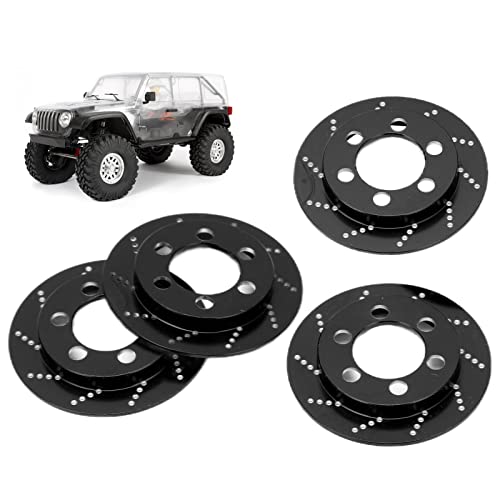 WGFOIP RC -Aluminiumbremsscheibe, RC -Bremssattel Aluminiumlegierung 1/10 RC Crawler Car mit Robustem Design für Axial SCX10 90046 AXI03007 (Schwarz) von WGFOIP