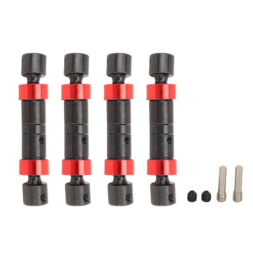 WGFOIP RC-Antriebswelle, Einstellbare Stahl 65-75-mm-Antriebswelle Hochfestigkeitsstromgetriebe mit Niedrigem Rotationsgeräusch für 1/10 RC-Auto-Crawler (Schwarz) von WGFOIP
