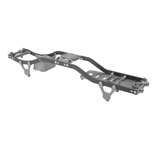 WGFOIP RC -Chassis -Rahmen, Carbonfaser -Aluminium -Leichtmetallradbasisrahmen, Strahlzubehör für SCX10 1/10 RC -Auto -Upgrade -Teile (Ti Farbe) von WGFOIP