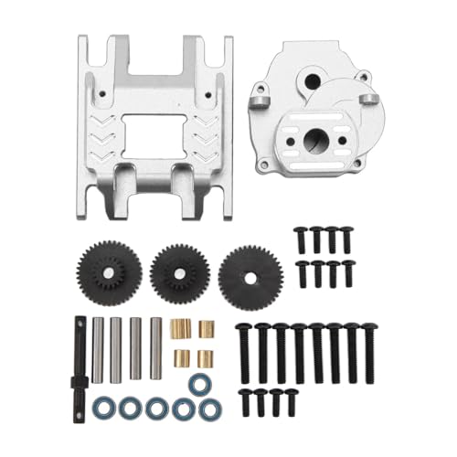 WGFOIP RC -Getriebe - -Aluminium -Legierungsgetriebegetriebe für 1/18 RC -Auto -Upgrade -Ersatzteile mit Stahlgetriebe Haltbarer Rostprozessgehäuse (Silber) von WGFOIP