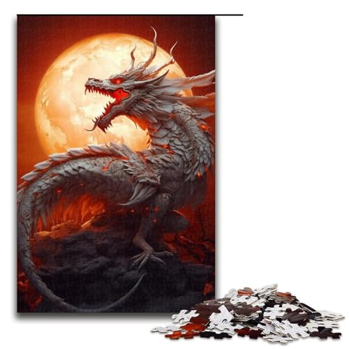 1000 Teile Brave Dragon Puzzle für Erwachsene Puzzle EIN Kunstwerk für Teenager ab 14 Jahren 19,69x29,53 Zoll von WGLINGX