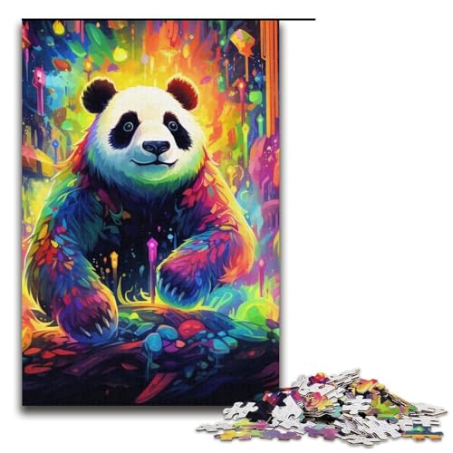 1000 Teile Bunte Tierpanda-Puzzles für Erwachsene, Puzzle, EIN Kunstwerk für Teenager ab 14 Jahren, 14,96 x 10,24 Zoll von WGLINGX