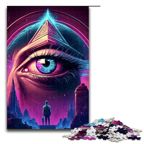 1000 Teile Farbpuzzle für Erwachsene, EIN Kunstwerk für Schüler und Jugendliche ab 14 Jahren, 50 x 75 cm von WGLINGX