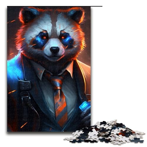 1000 Teile Jigsaw Boss Waschbär Puzzle für Erwachsene Holzpuzzle Lernspiel 19,69x29,53 Zoll 1000 Teile Jigsaw Boss Waschbär Puzzle für Erwachsene Holzpuzzle Lernspiel 19,69x29,53 Zoll von WGLINGX