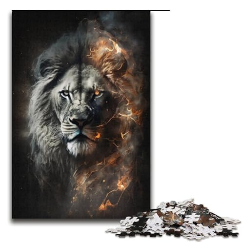 1000 Teile Kunst Bunte Löwen Puzzlespiel Puzzle für Erwachsene Gutes Geschenk für Teenager ab 14 Jahren 38x26cm von WGLINGX