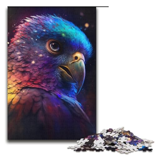 1000 Teile Magischer Papagei DIY-Puzzle, Spielzeug, Puzzles für Erwachsene, Familienspiel, Stressabbau, schwieriges Herausforderungspuzzle (Größe 38 x 26 cm) von WGLINGX