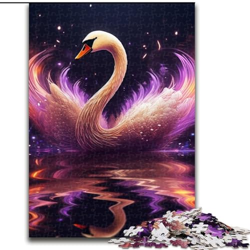1000-Teile-Puzzle „Schwan“ – 1000-Teile-Puzzle für Erwachsene, bunt, lustig, herausfordernd und knifflig (Größe 38x26cm) von WGLINGX