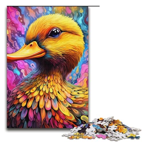 1000 Teile Puzzle Farbige Ente Puzzle für Erwachsene Kartonpuzzle Lernspiel 14,96x10,24 Zoll von WGLINGX