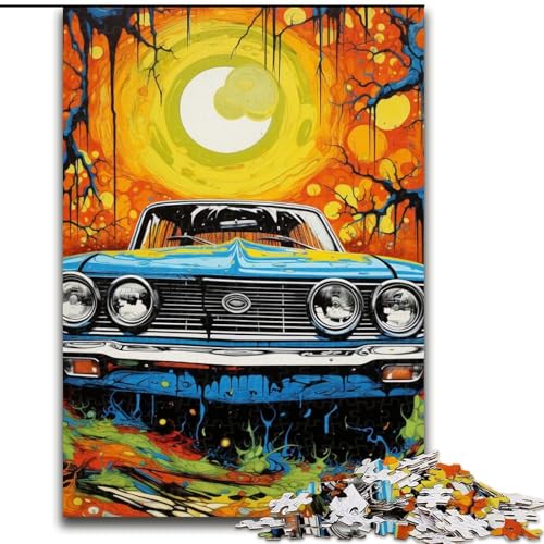1000-Teile-Puzzle für Erwachsene, Coole Bunte Sportwagen-Holzpuzzles, anspruchsvolles Denkspiel für Teenager, Spaß für den Familienspieleabend (Größe 26x38cm) von WGLINGX