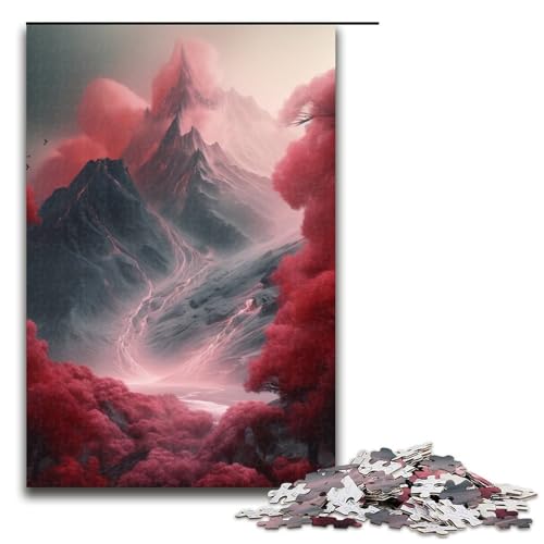 1000 Teile Puzzle für Erwachsene, Geschenke für schöne Berge, Puzzle für Erwachsene, Familienspiele, 50 x 75 cm von WGLINGX