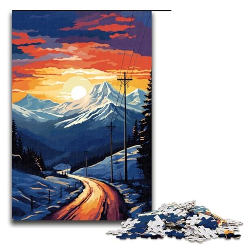 1000-Teile-Puzzle für Erwachsene, wunderschönes Aurora Borealis-Puzzle zur Heimdekoration für Teenager ab 14 Jahren (Größe 50 x 75 cm) von WGLINGX