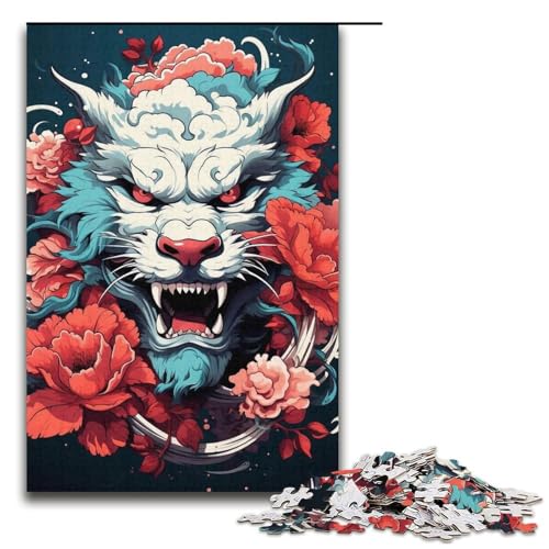 1000 Teile Puzzle für Erwachsene und Teenager, Tier-Puzzle, bunter Drache, für Teenager, Papppuzzle, tolles Geschenk für Erwachsene, 38 x 26 cm 1000 Teile Puzzle für Erwachsene und Teenager, Tier-Puzzle, bunter Drache, für Teenager, Papppuzzle, tolles Geschenk für Erwachsene, 38 x 26 cm von WGLINGX