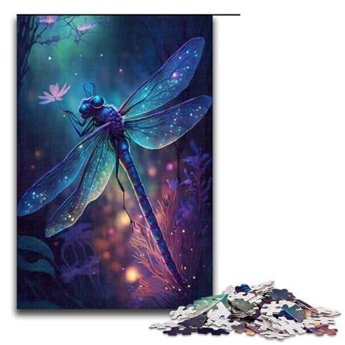 1000 Teile Traumlibelle DIY Puzzle Spielzeug Puzzles für Erwachsene Familienspiel Stressabbau Schwieriges Herausforderungspuzzle (Größe 50x75cm) von WGLINGX