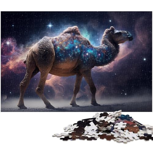 1000 Teile für Erwachsene, Kamelnebel-Puzzle für Erwachsene, Papierpuzzle, anspruchsvolles Spiel, Größe 38 x 26 cm von WGLINGX