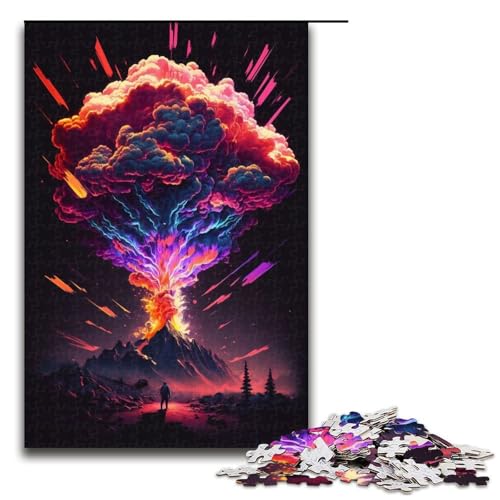1000 Teile für Erwachsene, Regenbogen-Explosions-Puzzle, interessantes Puzzle zur Stressreduzierung, verbessert das Gedächtnis (Größe 50 x 75 cm) von WGLINGX