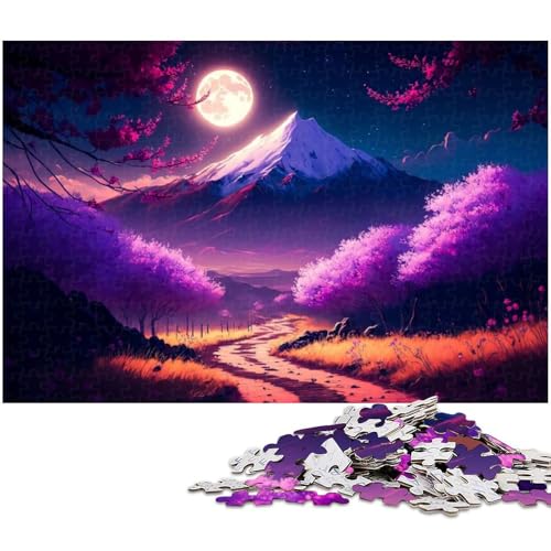 1000 Teile für Erwachsene Kirschblüte Japan Puzzle für Erwachsene Papierpuzzle Herausforderndes Spiel Größe 38x26cm von WGLINGX