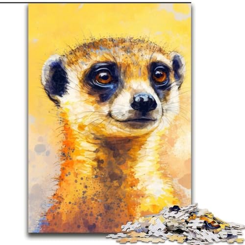 1000-teiliges Erdmännchen-Puzzle aus Pappe. Anspruchsvolles DIY-Denkspiel, interaktive Familienaktivität (Größe 26x38cm) von WGLINGX
