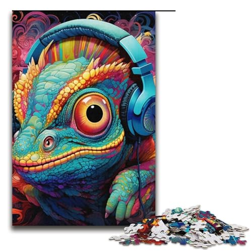1000-teiliges Farbchamäleon-Puzzle für Erwachsene. EIN Kunstwerk für Teenager ab 14 Jahren. 14,96 x 10,24 Zoll 1000-teiliges Farbchamäleon-Puzzle für Erwachsene. EIN Kunstwerk für Teenager ab 14 Jahren. 14,96 x 10,24 Zoll von WGLINGX