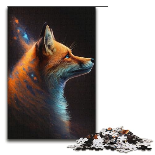 1000-teiliges Fuchs-Puzzle für Erwachsene. EIN Kunstwerk für Teenager ab 14 Jahren (Größe 38 x 26 cm) von WGLINGX