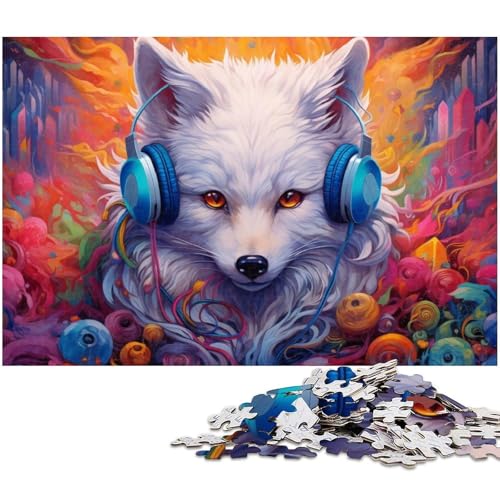 1000-teiliges Fuchs-Puzzle für Erwachsene. EIN Kunstwerk für Teenager ab 14 Jahren (Größe 38 x 26 cm) von WGLINGX